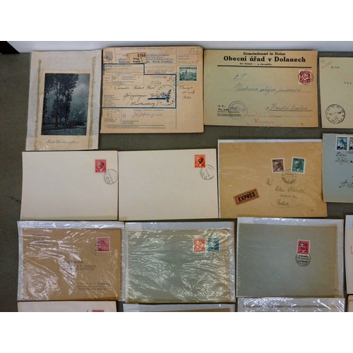 German Third Reich envelopes from The Reich Protectorate of Bohemia and ...