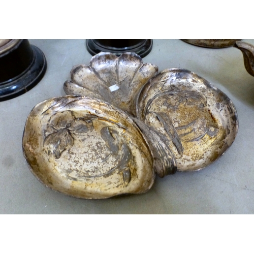124 - A mixed lot: to include a late Victorian silver, later clad, oak jug  12