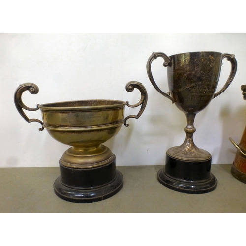 124 - A mixed lot: to include a late Victorian silver, later clad, oak jug  12