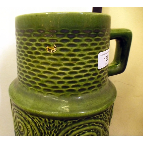 129 - West German pottery: to include a jug, moulded with geometric motifs&nbsp; 19