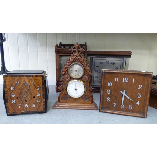 133 - Horologist items, mainly early 20thC variously cased mantel timepieces and clocks&nbsp; (for spares ... 