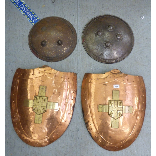 134 - Shields  variously made and shaped