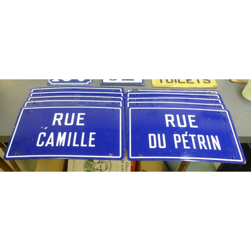 139 - Enamel and other signs: to include house numbers&nbsp;
