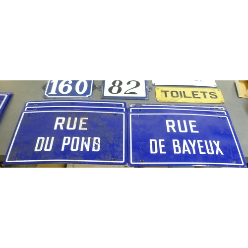 139 - Enamel and other signs: to include house numbers&nbsp;