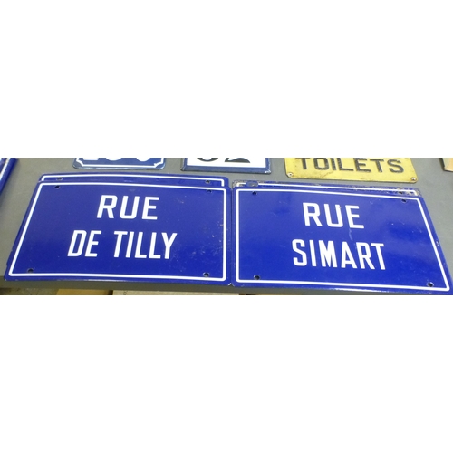 139 - Enamel and other signs: to include house numbers&nbsp;