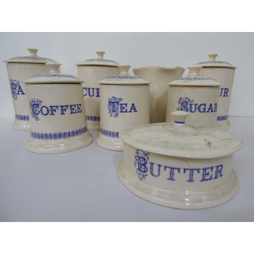 147 - Ditto china kitchen cannisters