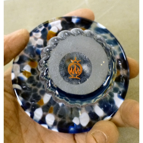152 - Decorative glass paperweights: to include a Barley Lands Glass Works example, fashioned as a mushroo... 