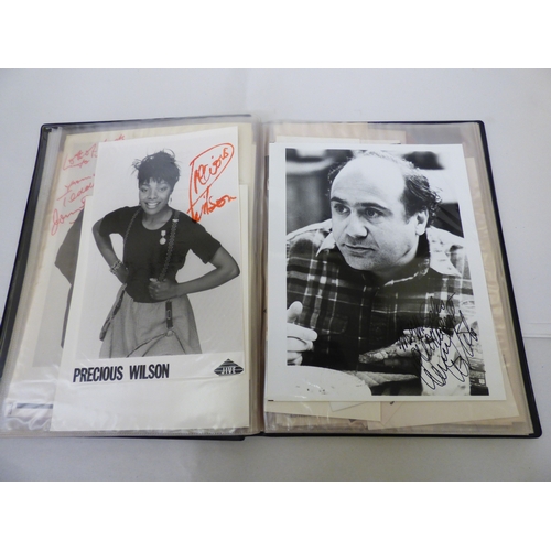 160 - Autographs: mostly actors and actresses from the 1970s/80s/90s
