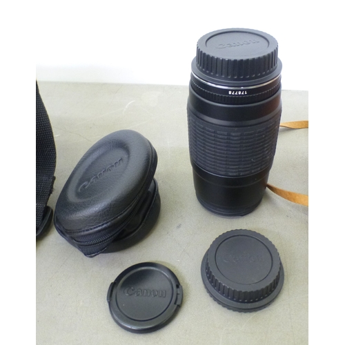 169 - Photographic and optical equipment: to include a Minolta Hi-Matic F; and a Cannon EOS 750&nbsp;
