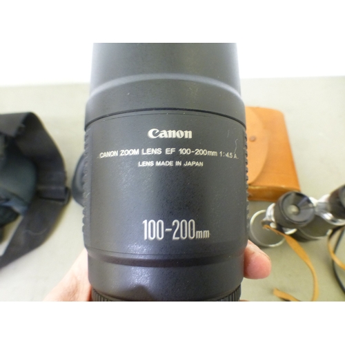 169 - Photographic and optical equipment: to include a Minolta Hi-Matic F; and a Cannon EOS 750&nbsp;