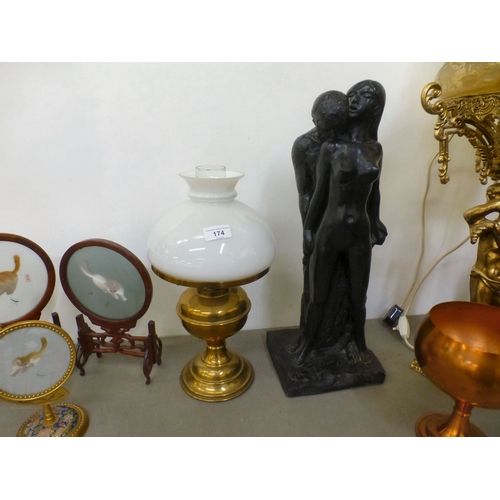 174 - Interior design accessories: to include a composition figure group, two nude figures by Leonardo Art... 