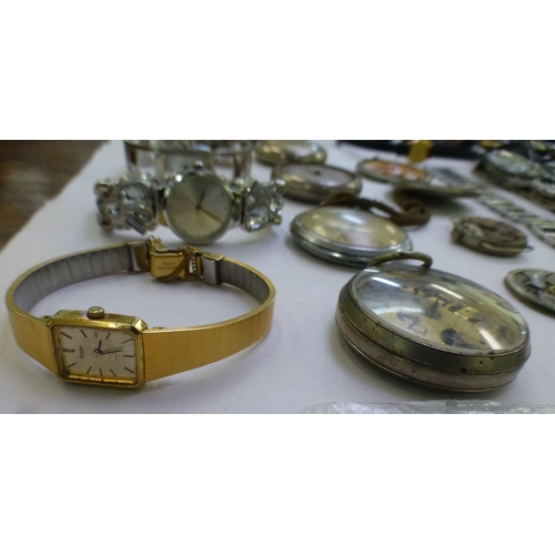 39 - Wristwatches&nbsp; variously cased and strapped: to include examples by Tissot and Rotary