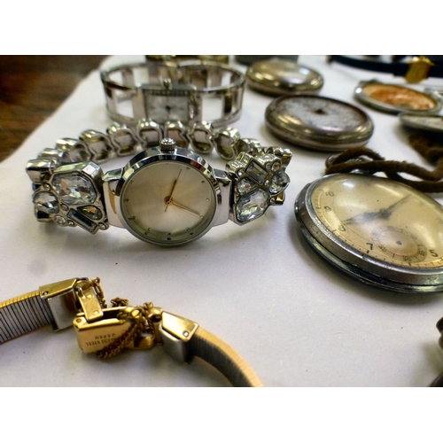 39 - Wristwatches&nbsp; variously cased and strapped: to include examples by Tissot and Rotary