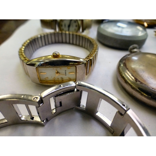 39 - Wristwatches&nbsp; variously cased and strapped: to include examples by Tissot and Rotary