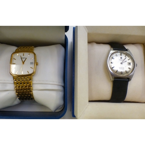 39 - Wristwatches&nbsp; variously cased and strapped: to include examples by Tissot and Rotary