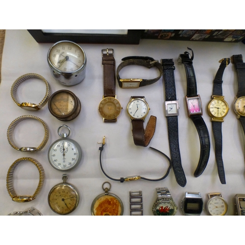 39 - Wristwatches&nbsp; variously cased and strapped: to include examples by Tissot and Rotary