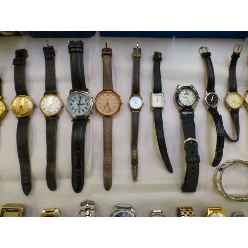 39 - Wristwatches&nbsp; variously cased and strapped: to include examples by Tissot and Rotary
