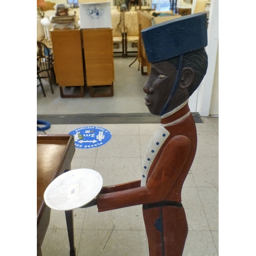 100 - Small furniture: to include a carved wooden Blackamoor menu stand&nbsp; 39