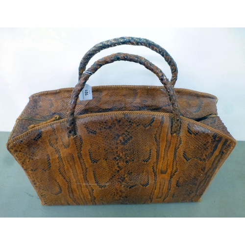 101 - A vintage snakeskin overnight bag  14