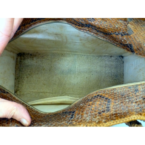 101 - A vintage snakeskin overnight bag  14