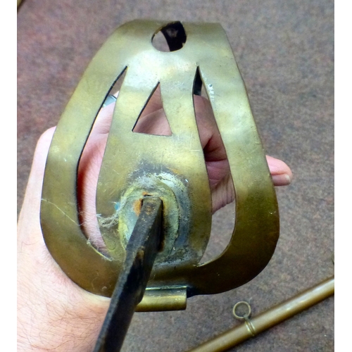 102 - A late 19thC infantry sword with a ribbed handgrip&nbsp; the blade 30