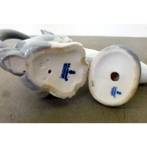 103 - Lladro china figures: to include a figure group, depicting children and puppies&nbsp; 15