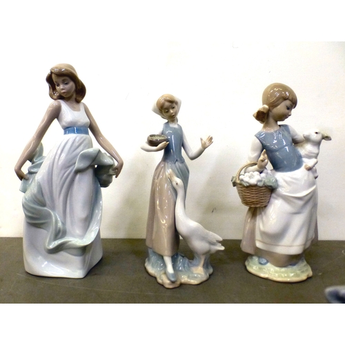 103 - Lladro china figures: to include a figure group, depicting children and puppies&nbsp; 15