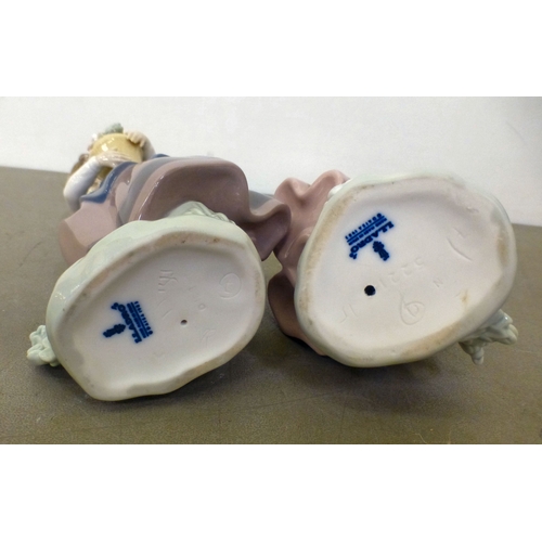 103 - Lladro china figures: to include a figure group, depicting children and puppies&nbsp; 15