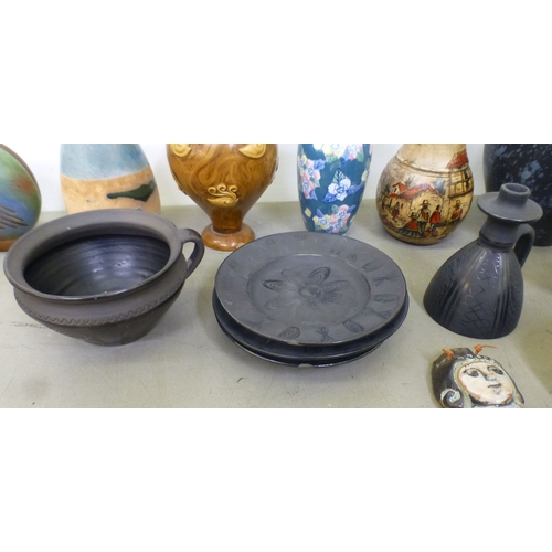 109 - Decorative ceramics: to include a Herend porcelain model group, two ducks  6.5