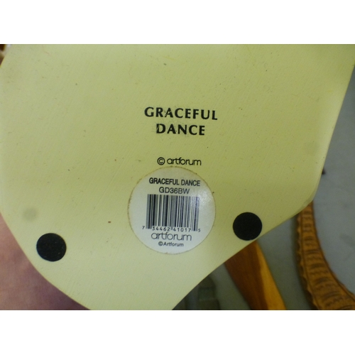 114 - Interior decorators items: to include a composition plaque, depicting two figures inscribed Kormis&n... 