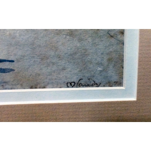 123 - M Landy - 'Park Crescent, Worthing'  watercolour  bears a signature  11