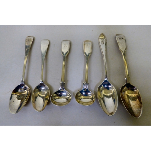 135 - Silver teaspoons&nbsp; various patterns and assays&nbsp; (approx. combined gross weight 231grms)&nbs... 