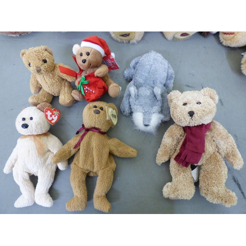152 - Modern soft toys, mainly Teddy bears: to include an example by Festive Productions&nbsp; 14