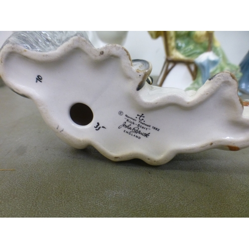 156 - Royal Doulton and Beswick china figures: to include 'Julia'&nbsp; HN2705&nbsp; 8