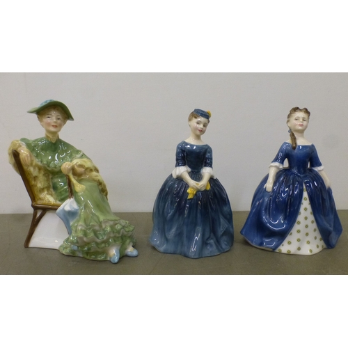 156 - Royal Doulton and Beswick china figures: to include 'Julia'&nbsp; HN2705&nbsp; 8