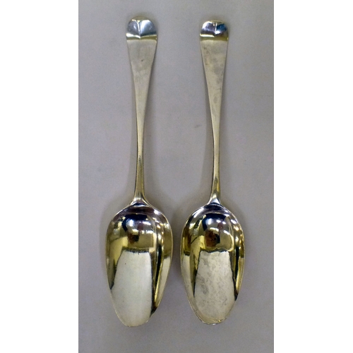 161 - Silver collectables: to include two similar Georgian Old English pattern tablespoons  indistinct mar... 