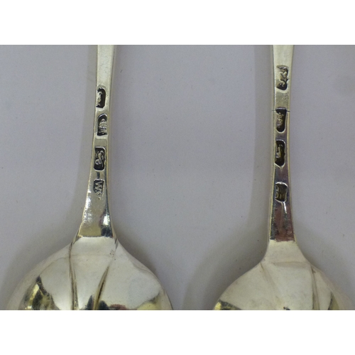 161 - Silver collectables: to include two similar Georgian Old English pattern tablespoons  indistinct mar... 
