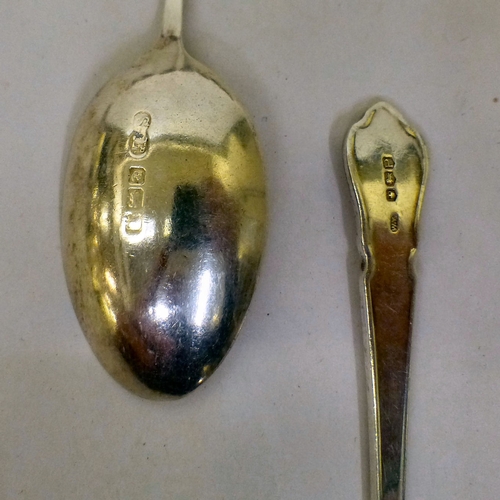 161 - Silver collectables: to include two similar Georgian Old English pattern tablespoons  indistinct mar... 