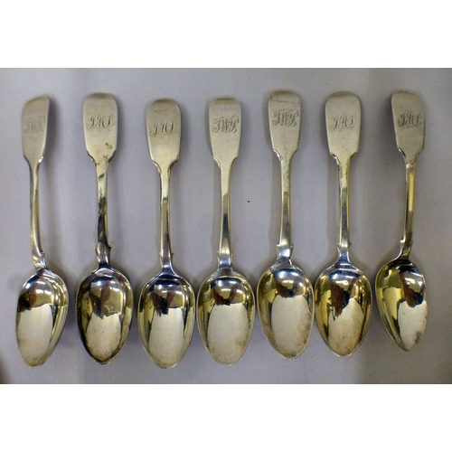 161 - Silver collectables: to include two similar Georgian Old English pattern tablespoons  indistinct mar... 