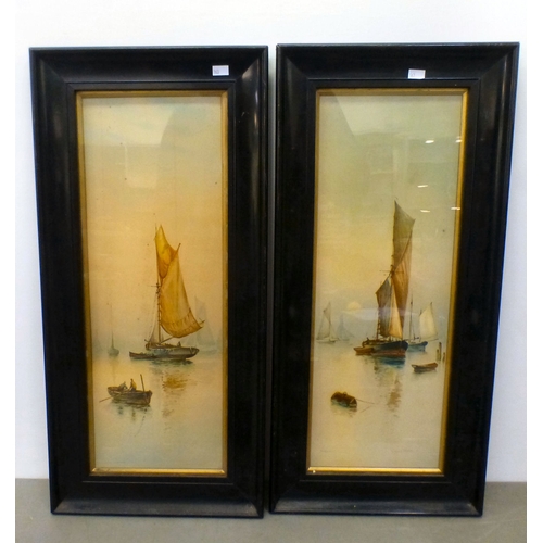 163 - Pictures: to include Robert Esdaile Richardson - 'Sandown, Isle of Wight'&nbsp; oil on canvas&nbsp; ... 