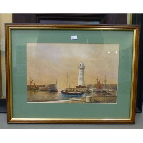 163 - Pictures: to include Robert Esdaile Richardson - 'Sandown, Isle of Wight'&nbsp; oil on canvas&nbsp; ... 