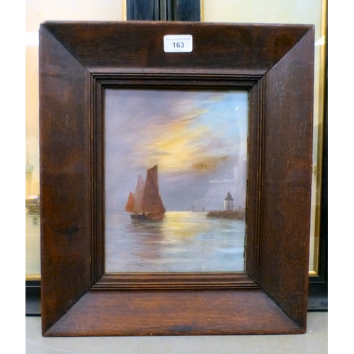 163 - Pictures: to include Robert Esdaile Richardson - 'Sandown, Isle of Wight'&nbsp; oil on canvas&nbsp; ... 