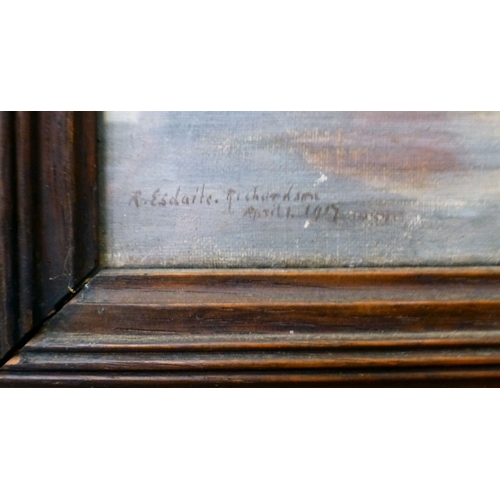 163 - Pictures: to include Robert Esdaile Richardson - 'Sandown, Isle of Wight'&nbsp; oil on canvas&nbsp; ... 