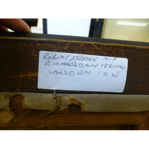 163 - Pictures: to include Robert Esdaile Richardson - 'Sandown, Isle of Wight'&nbsp; oil on canvas&nbsp; ... 