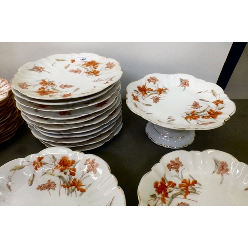 166 - Ceramics: to include a Coalport china part dessert service&nbsp;