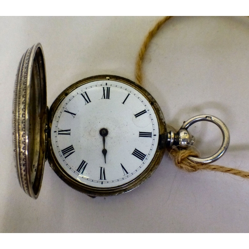 168 - Victorian and later pocket watches: to include an example in a silver case, faced by a Roman dial wi... 