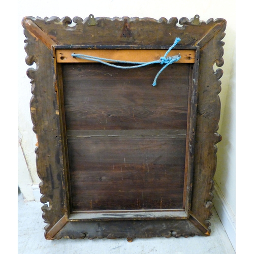 176 - A late 19thC gilt gesso framed, rococo design mirror&nbsp; 37