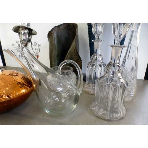 72 - Interior design items: to include candlesticks and decanters  various sizes