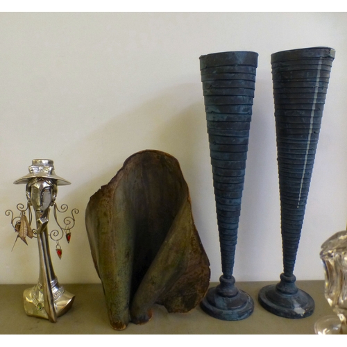 72 - Interior design items: to include candlesticks and decanters  various sizes