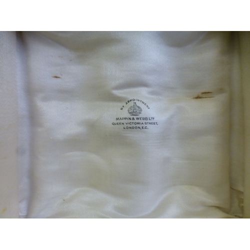 74 - A set of four silver napkin rings  Birmingham marks  cased  (approx. combined gross weight 148grms);... 